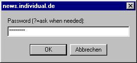 Passwort für den Newsserver