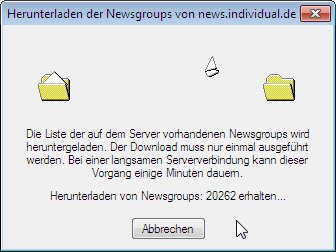 Download der Newsgruppenliste